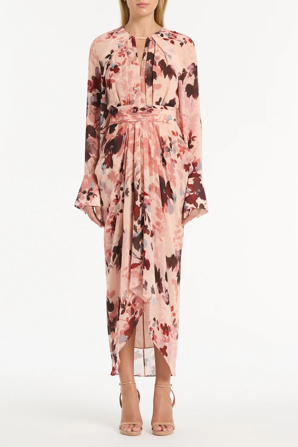 FIORI ETEREA GEORGETTE WATERFALL DRESS