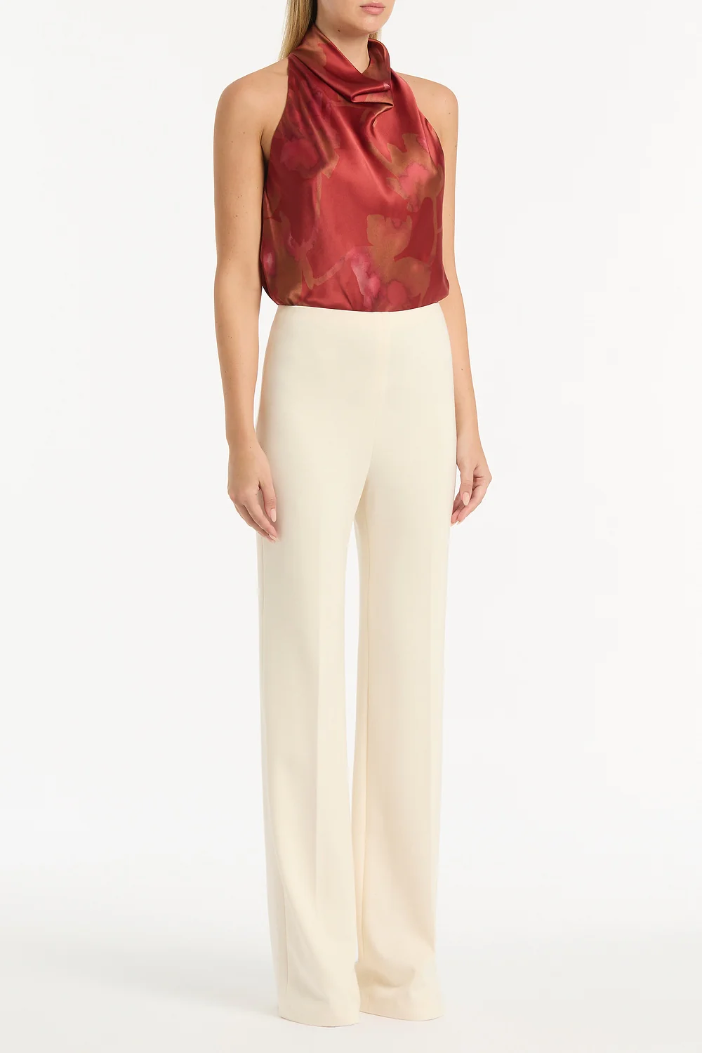 GRANDIFLORA SILK HALTER TOP - Image 3
