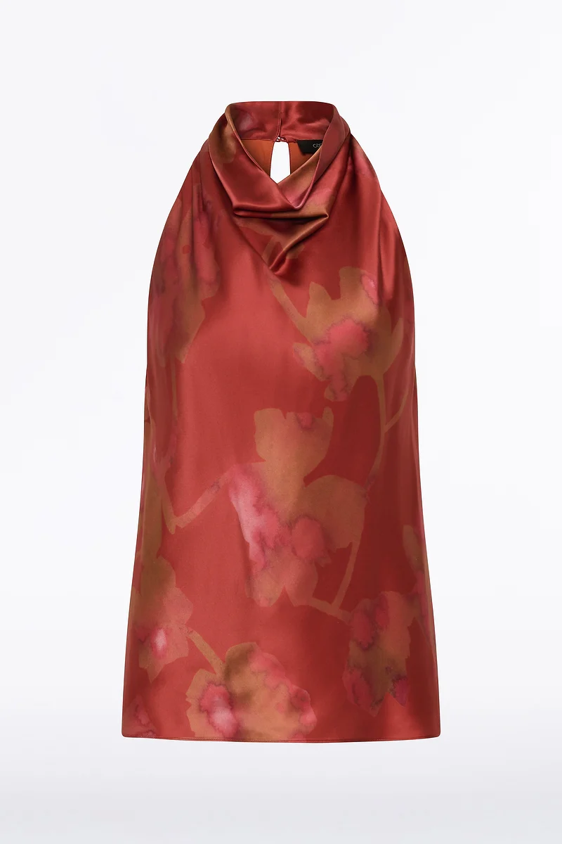 GRANDIFLORA SILK HALTER TOP - Image 4