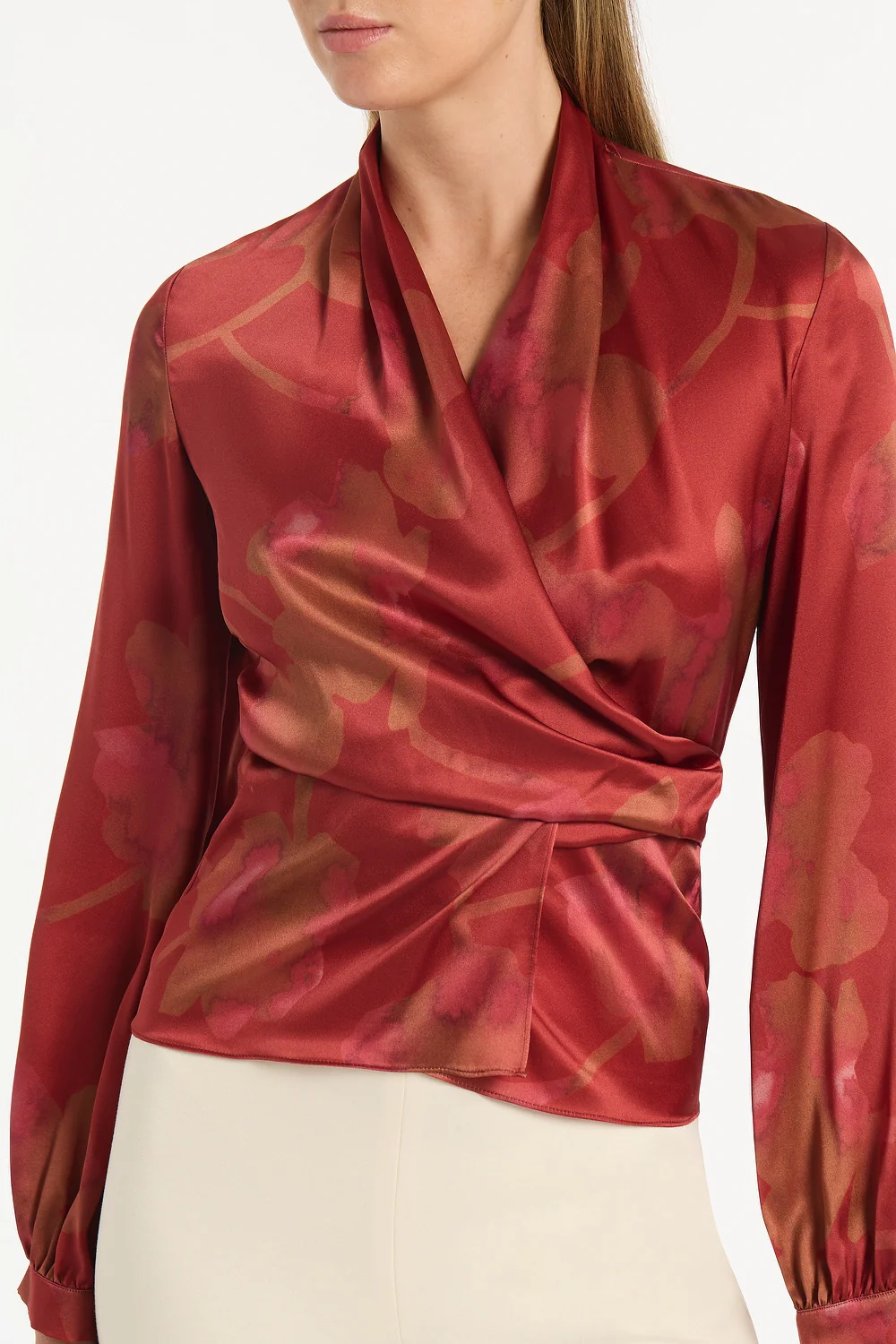 GRANDIFLORA SILK WRAP TOP - Image 4