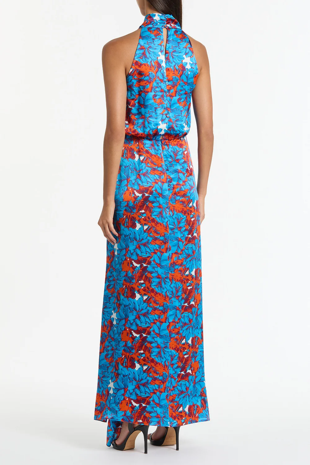 IMPASTO PRINT SILK CASCADE DRESS - Image 2