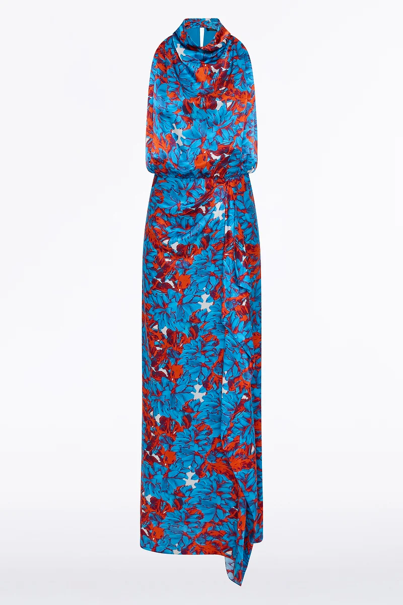IMPASTO PRINT SILK CASCADE DRESS - Image 6
