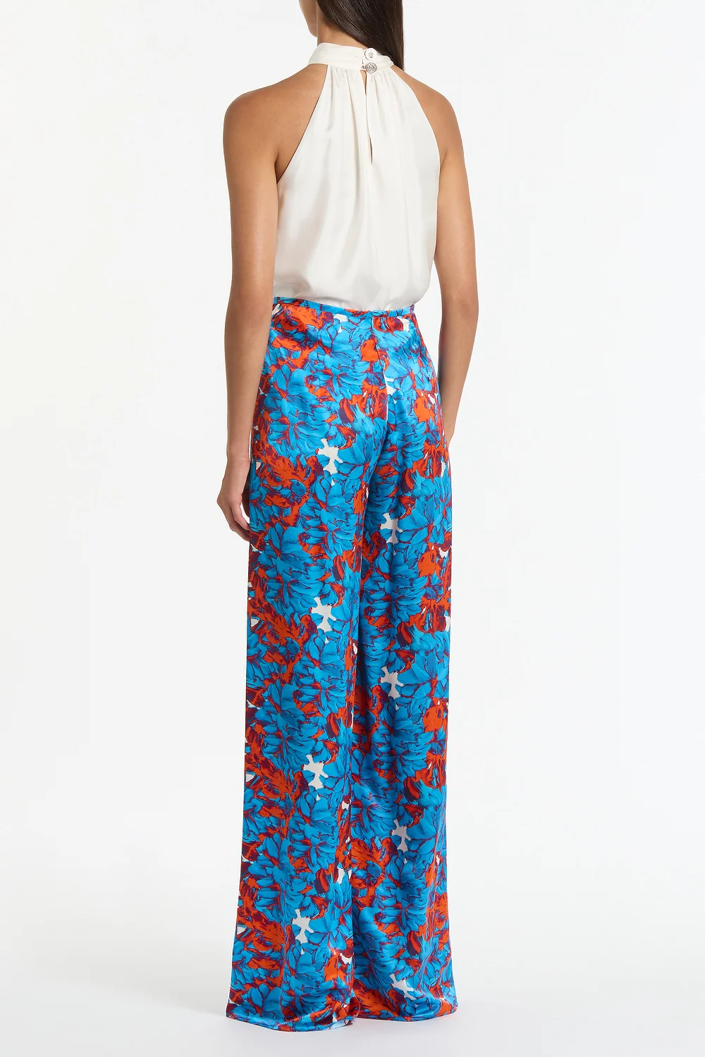 IMPASTO PRINT SILK PALAZZO PANT - Image 2