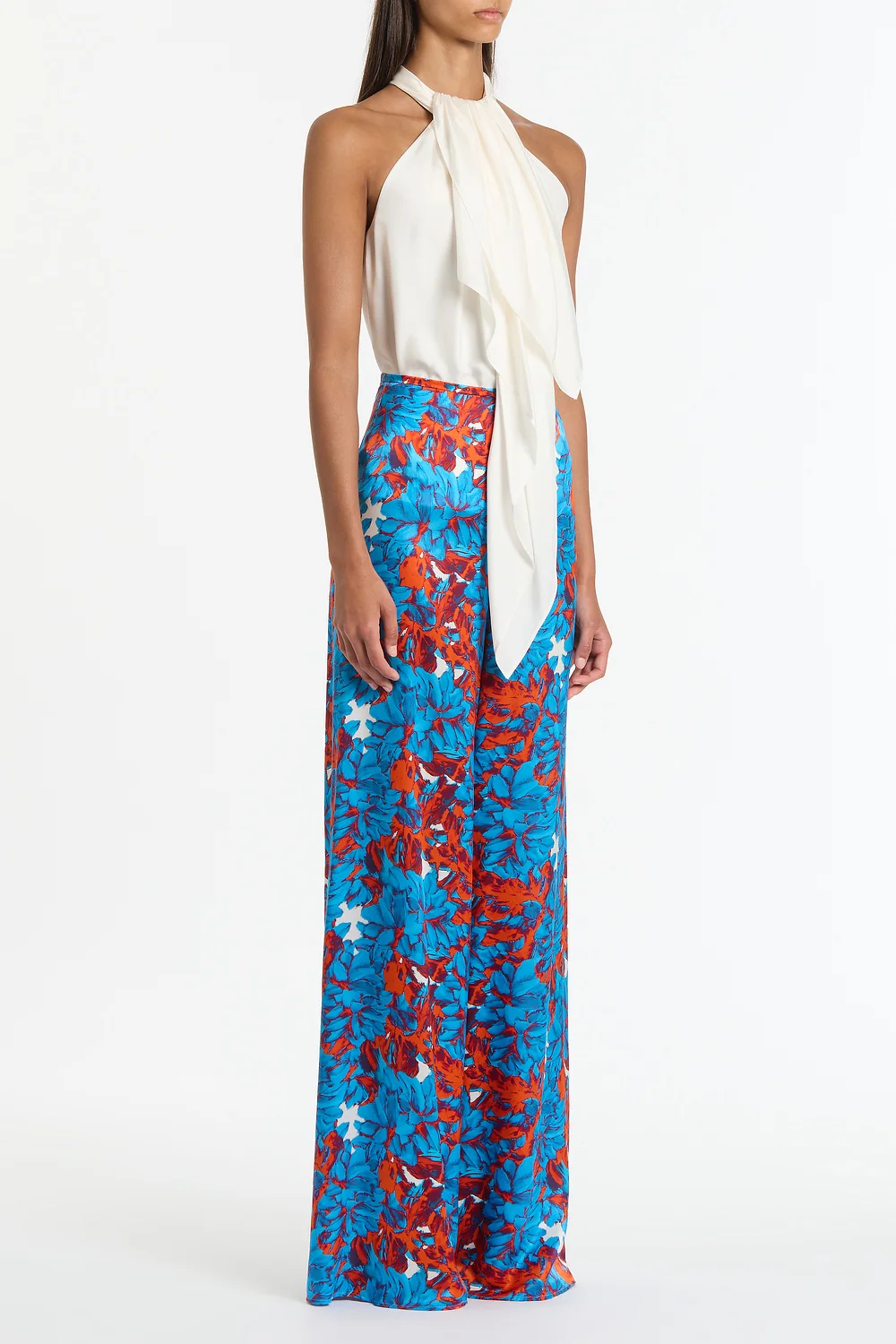 IMPASTO PRINT SILK PALAZZO PANT - Image 3