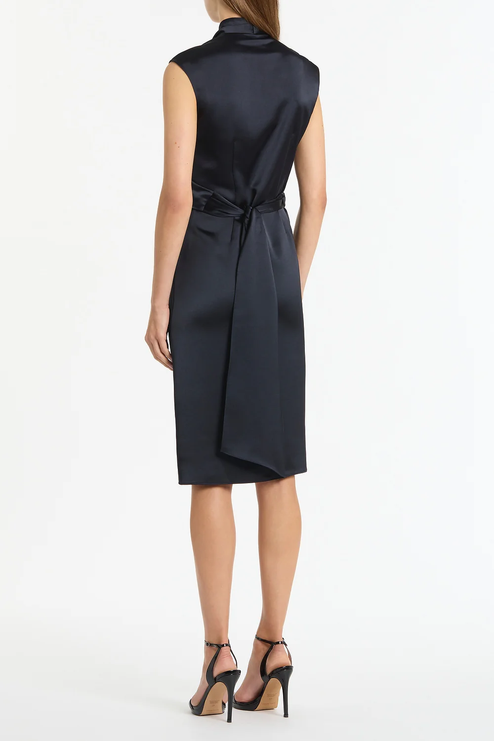 INK SATIN WRAP DRESS - Image 2