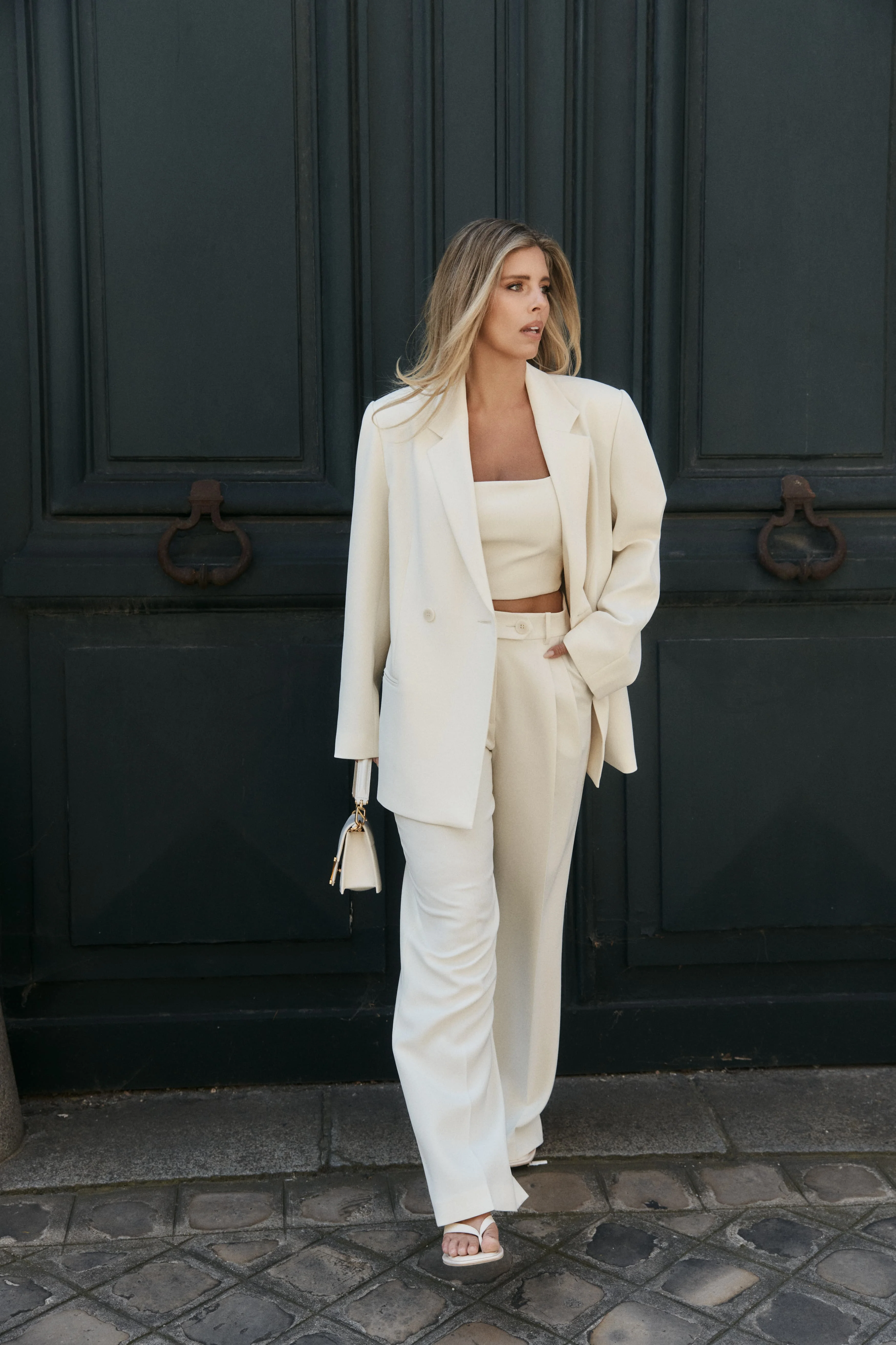 IVORY CREPE CROP TOP - Image 7