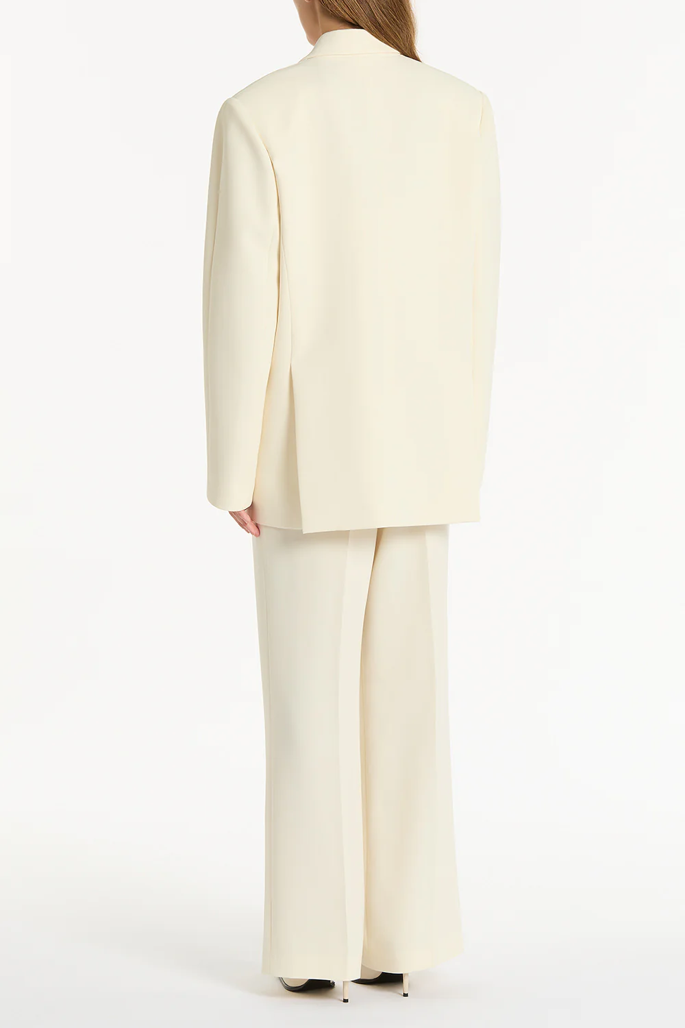 IVORY CREPE OVERSIZED JACKET - Image 3