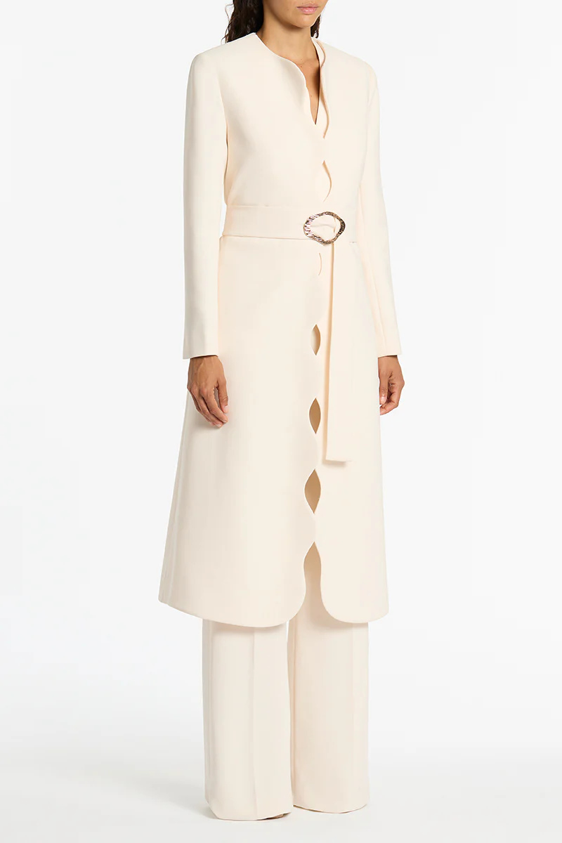 IVORY CREPE SCALLOPED JUMPSUIT - Image 5