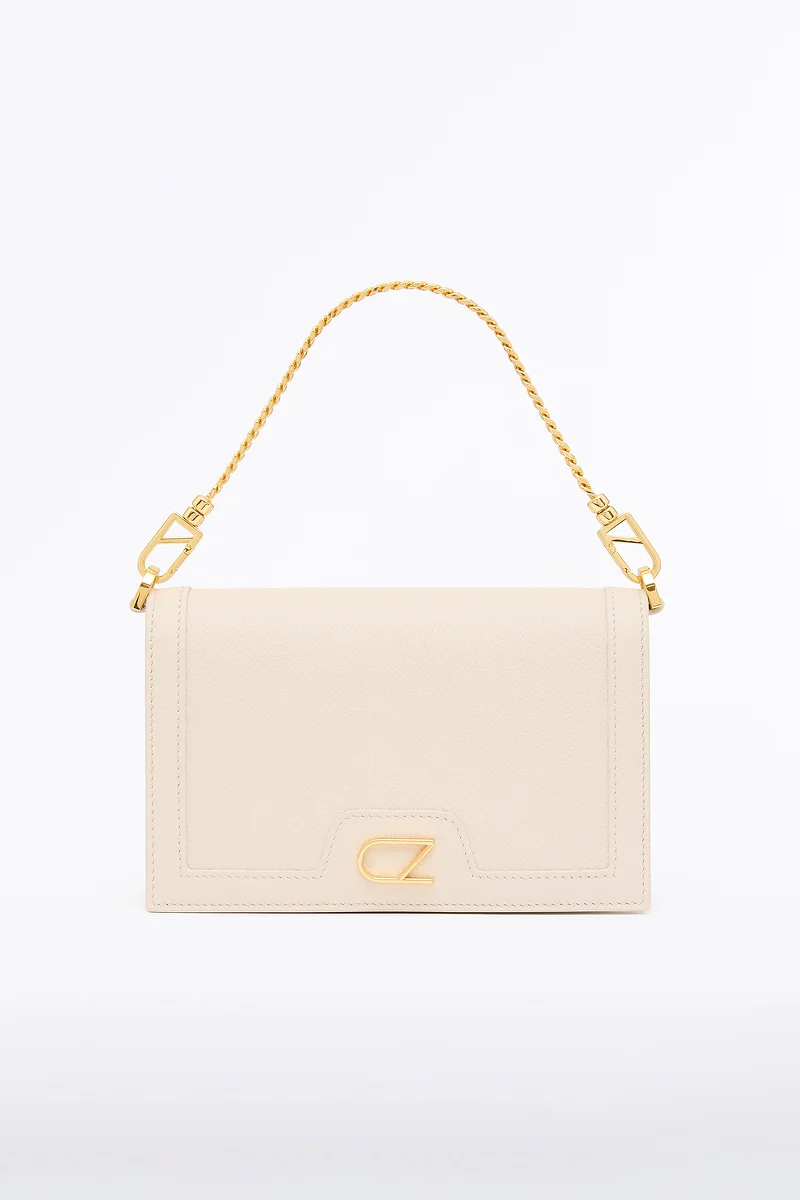 IVORY CZ CHAIN CROSSBODY BAG