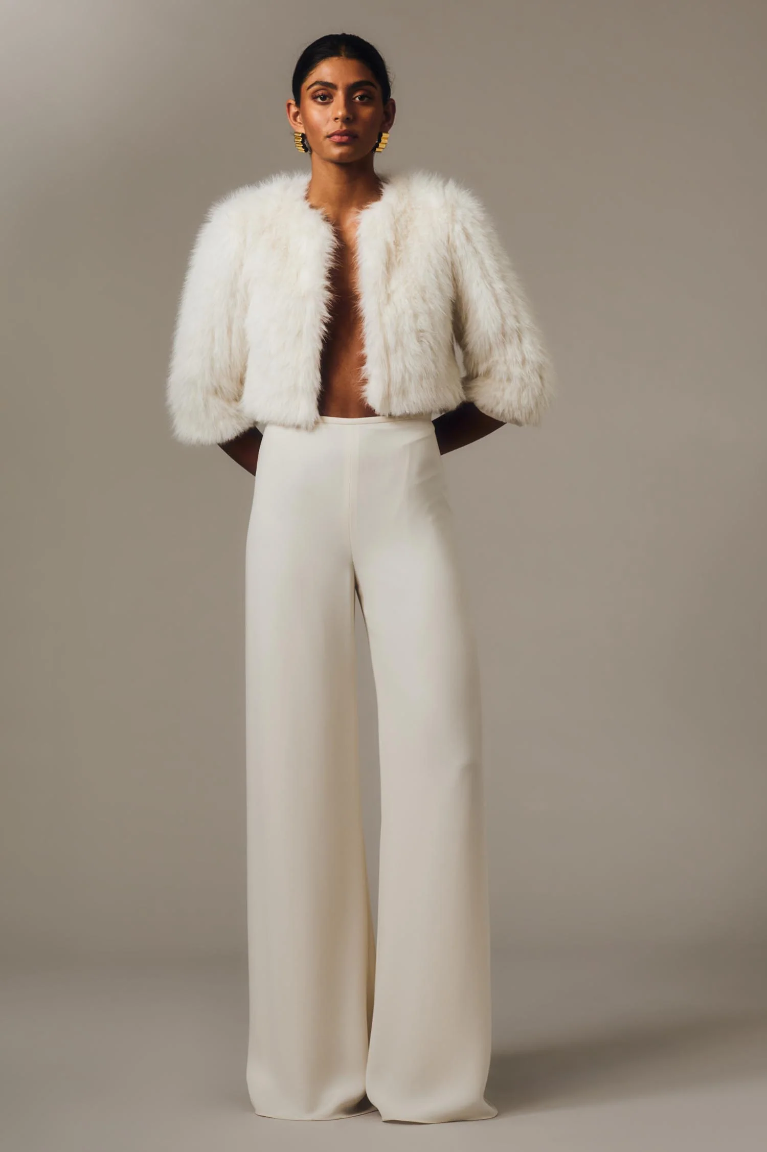 IVORY PIUMA FUR BOLERO - Image 5