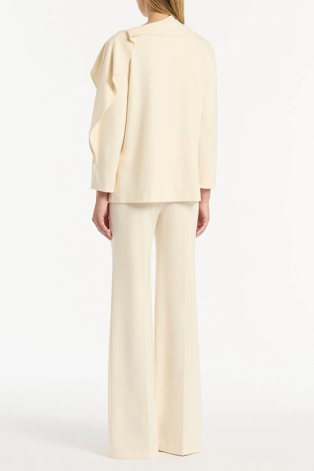 IVORY PONTE SHOULDER DETAIL TOP - Image 2