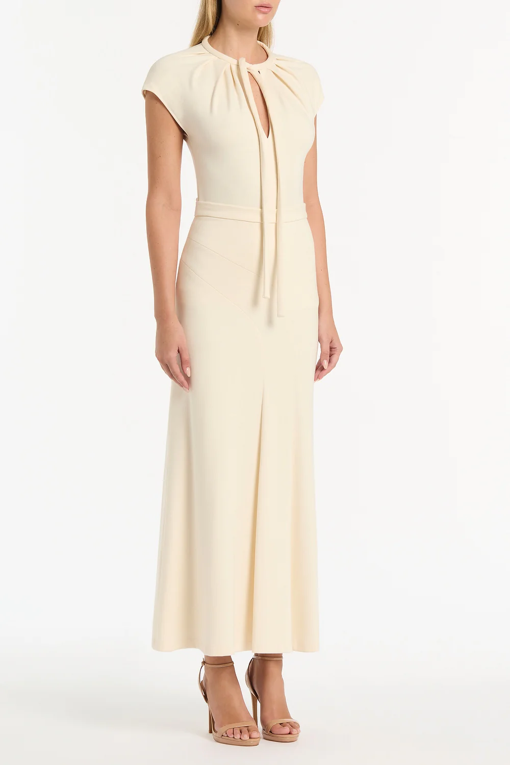 IVORY PONTE TIE DETAIL TOP - Image 3