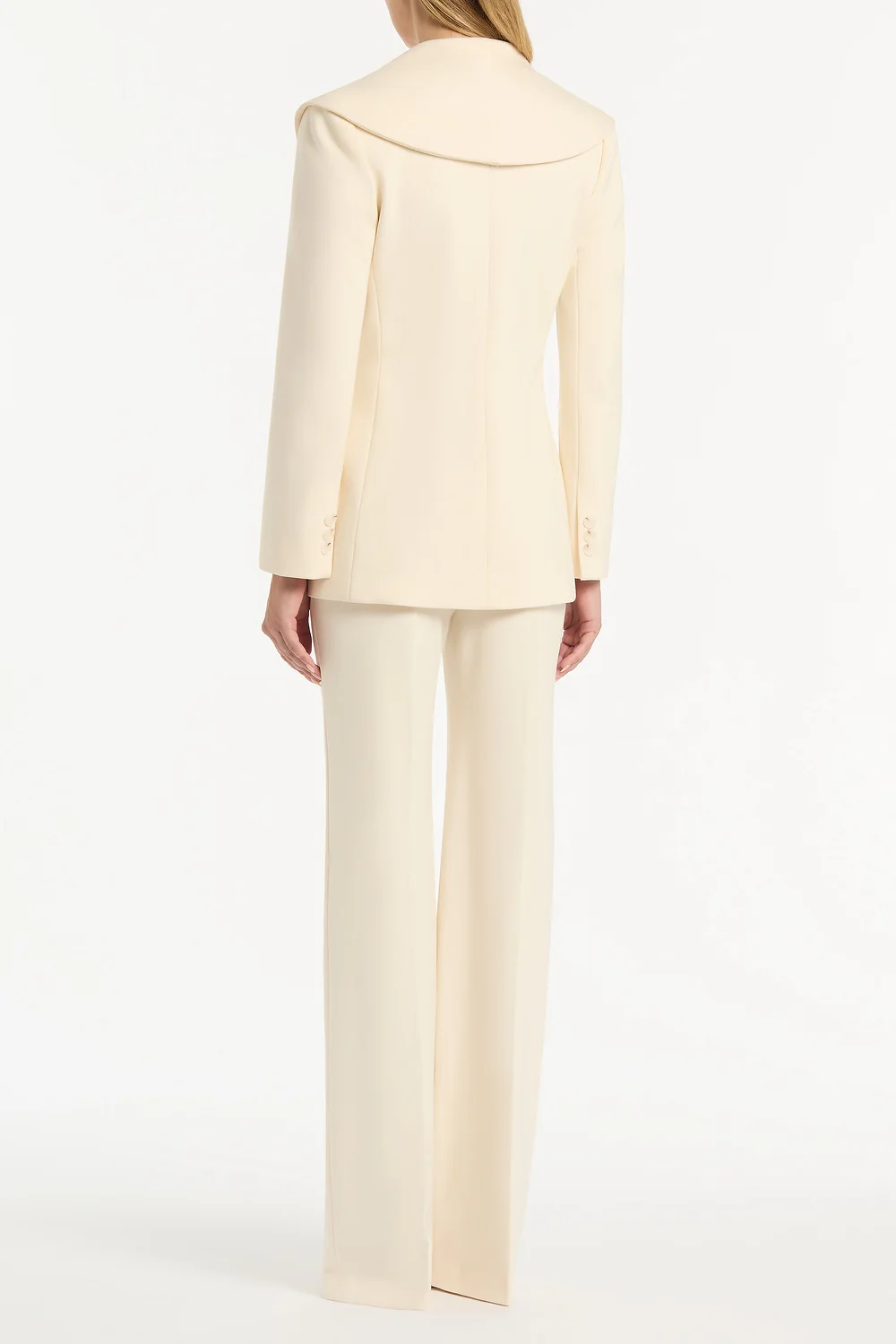 IVORY PONTE WIDE LEG PANT - Image 2
