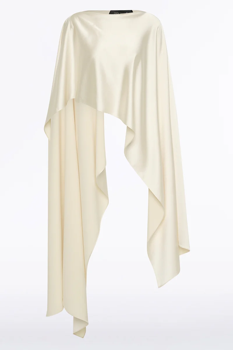 IVORY SATIN CAPE - Image 4