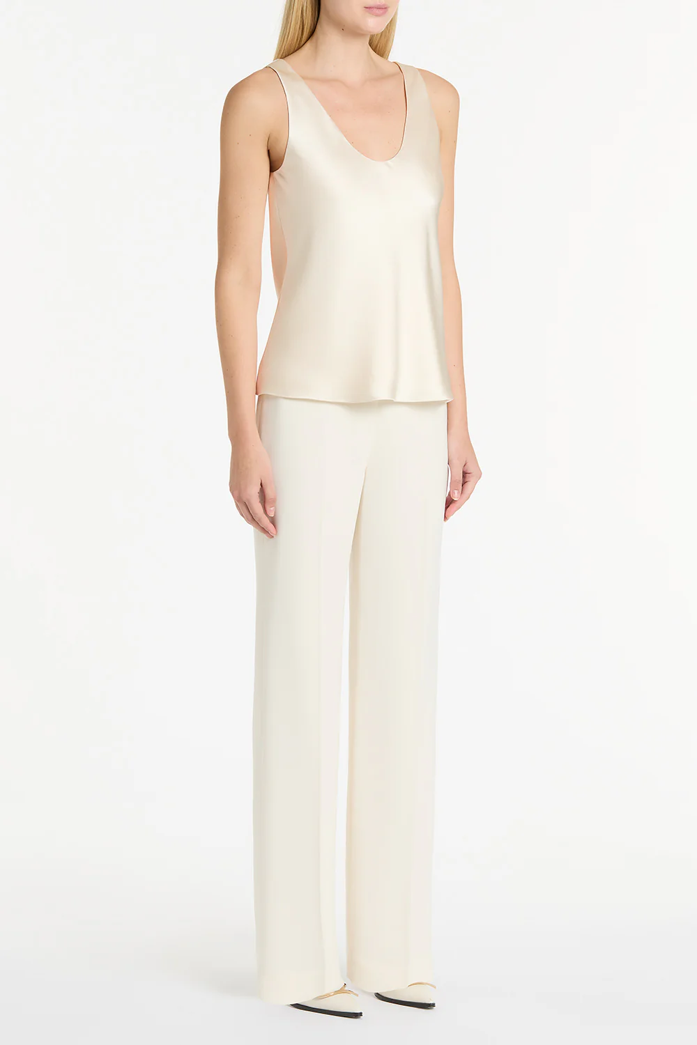 IVORY SATIN SCOOP CAMI - Image 2