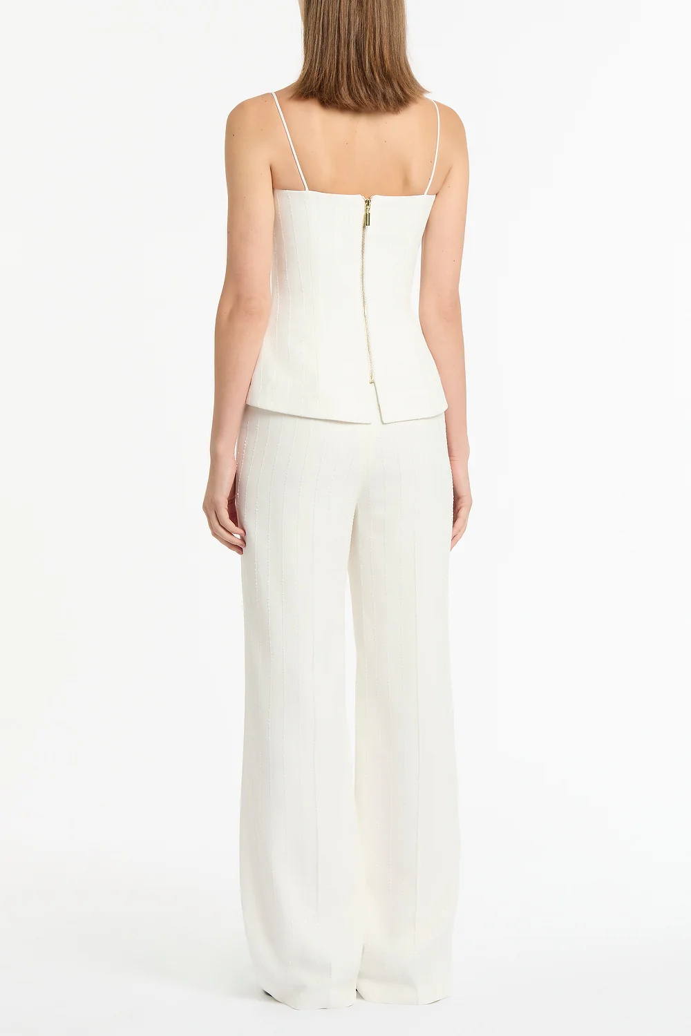 IVORY STARLIGHT TWILL BUSTIER TOP - Image 3