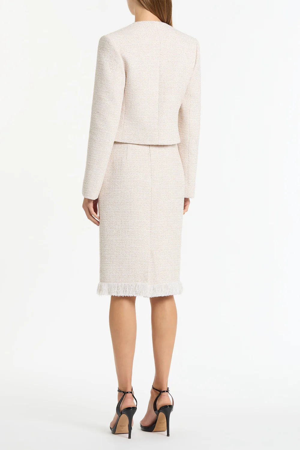 IVORY TWEED CROPPED JACKET - Image 2