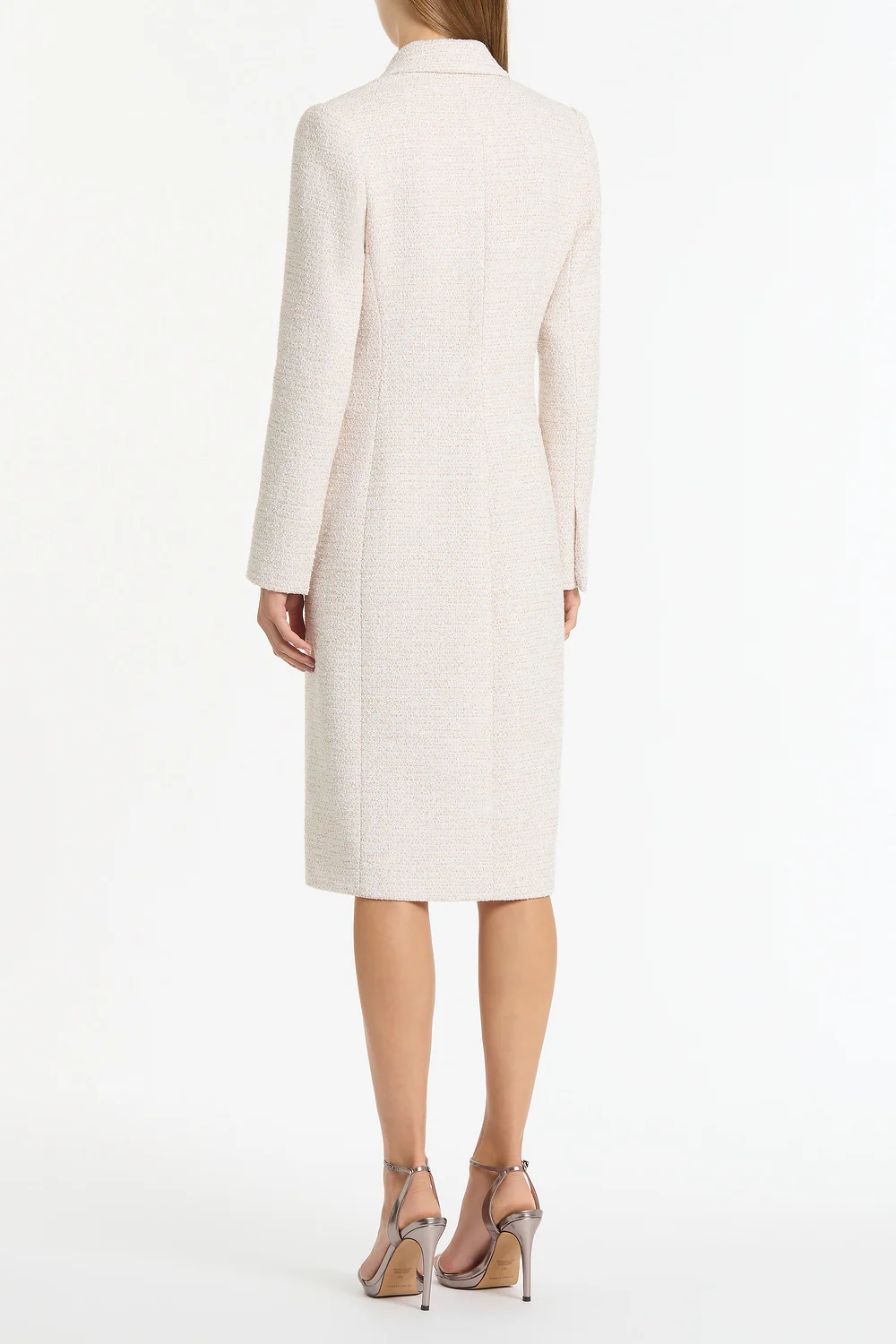 IVORY TWEED DOUBLE-BREASTED COAT - Image 2
