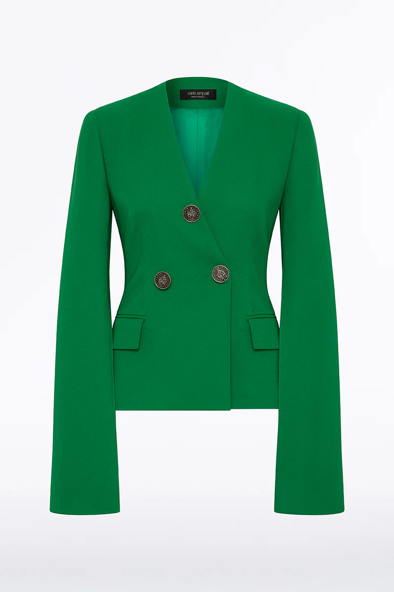 JADE CREPE MONETA ROME JACKET - Image 6