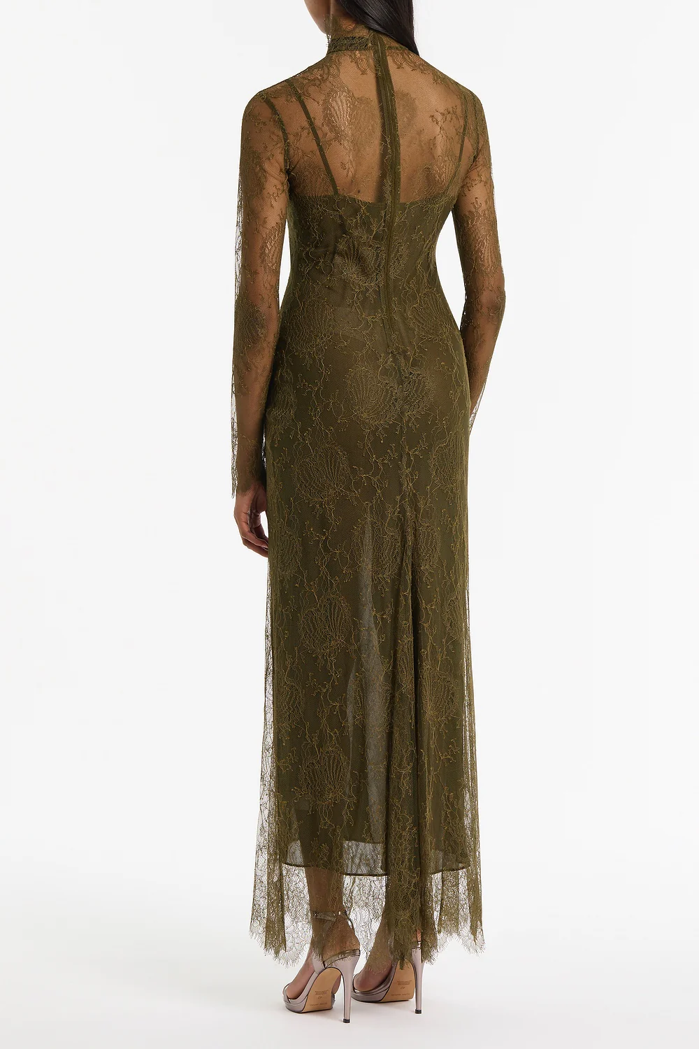 JUNIPER CHANTILLY LACE SLEEVED GOWN - Image 2