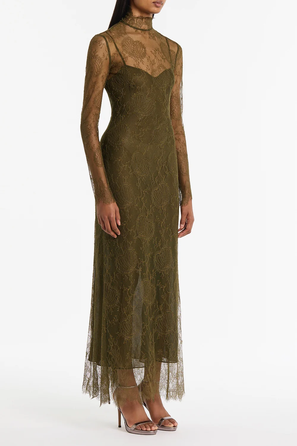 JUNIPER CHANTILLY LACE SLEEVED GOWN - Image 3
