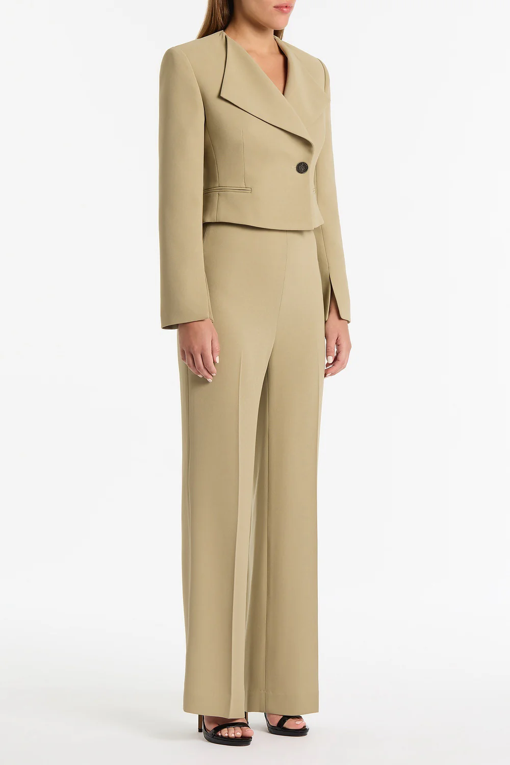 KELP CREPE CROPPED JACKET - Image 3