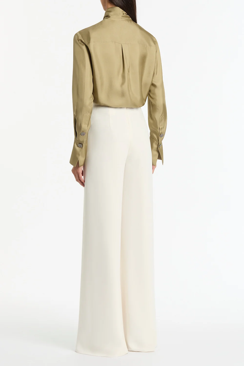 KELP SILK RIBBON COLLAR SHIRT - Image 2