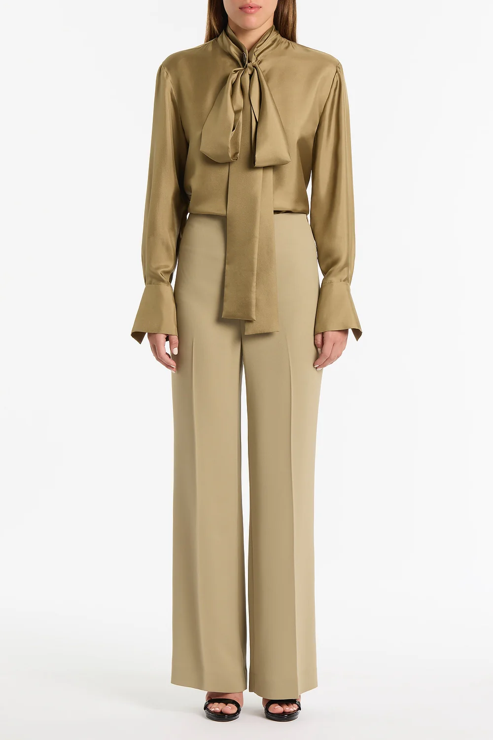 KELP SILK RIBBON COLLAR SHIRT - Image 4