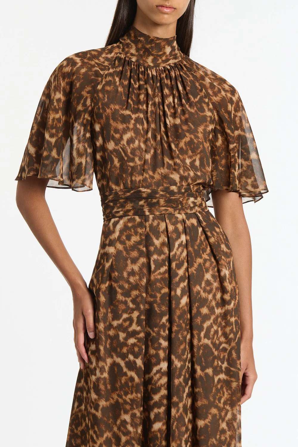 LEOPARD SILK MAXI DRESS - Image 4