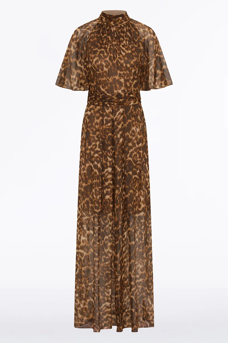 LEOPARD SILK MAXI DRESS - Image 6