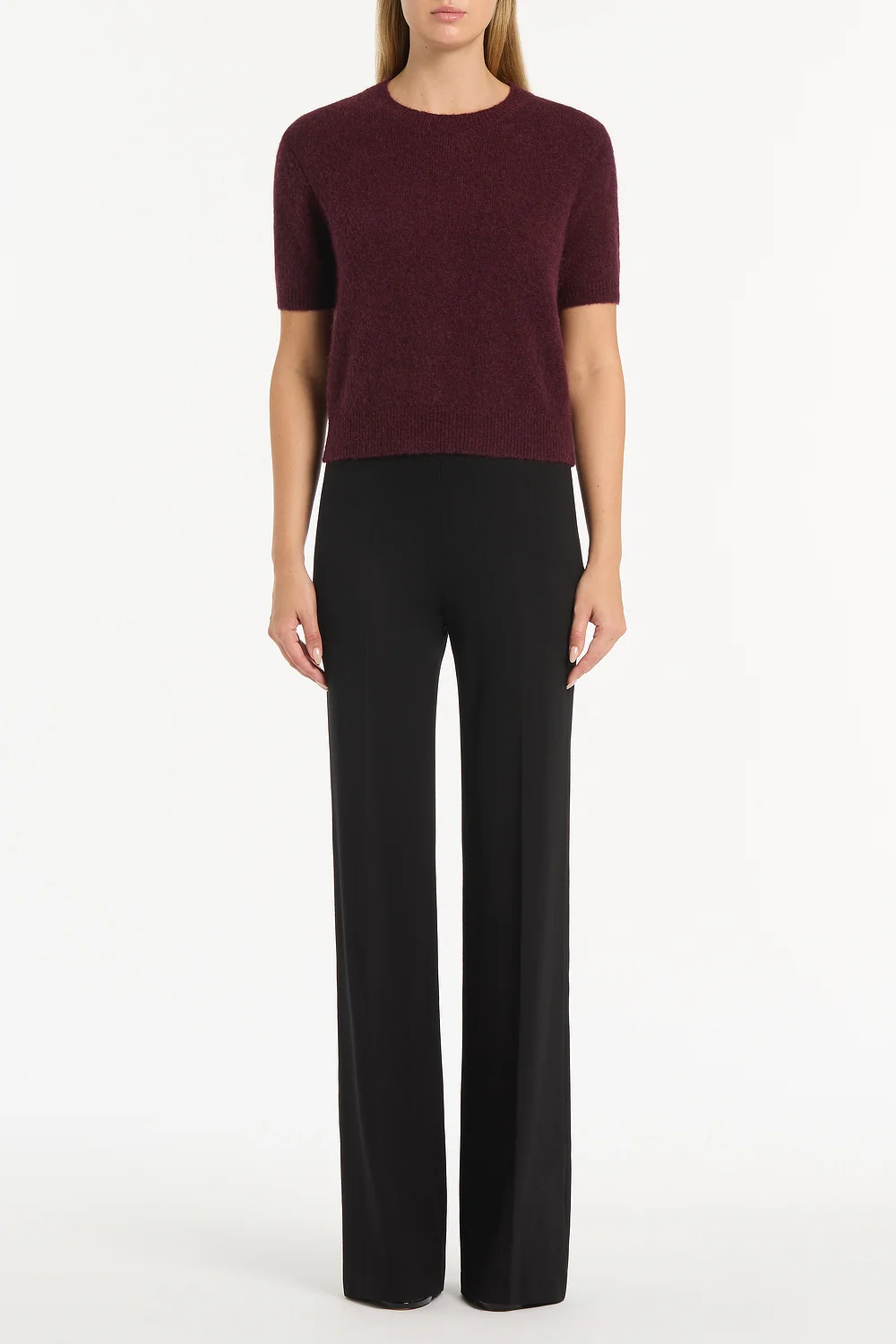 LOGANBERRY BRUSHED KNIT TOP