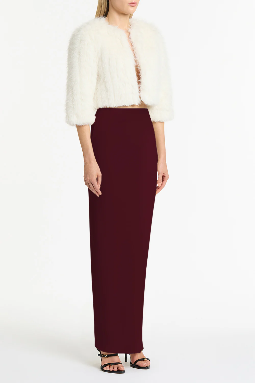 MERLOT CREPE BIAS SKIRT - Image 3
