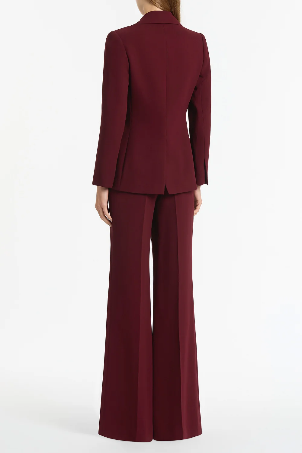 MERLOT CREPE CLASSIC FLARED PANT - Image 2