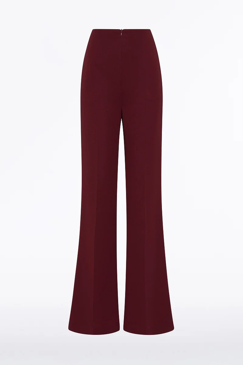 MERLOT CREPE CLASSIC FLARED PANT - Image 8