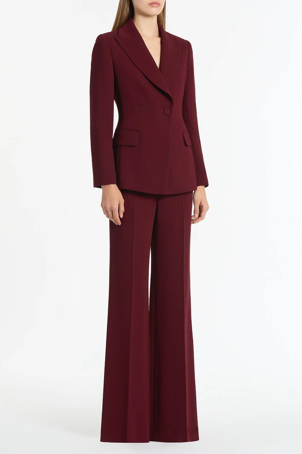 MERLOT CREPE CLASSIC JACKET - Image 3