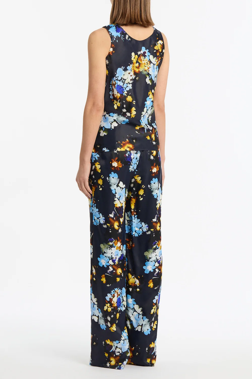 MIDNIGHT BOTANICA VISCOSE TWILL GATHERED WAIST PANT - Image 3