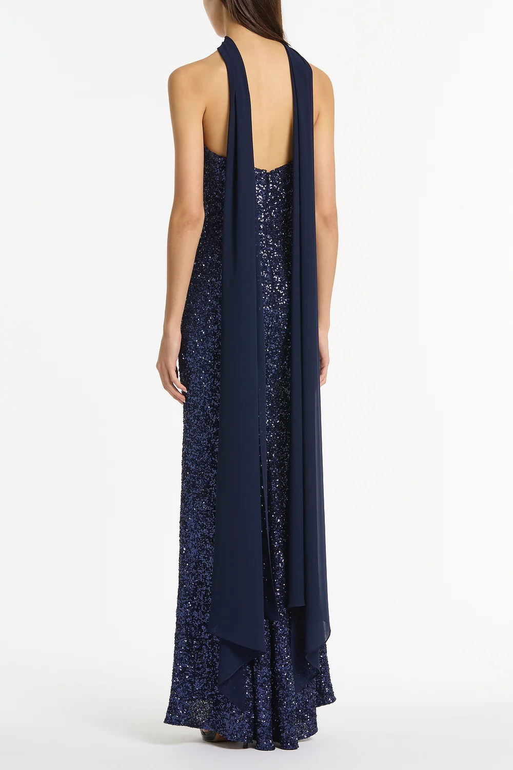 MIDNIGHT CRUSHED SEQUIN STRAPLESS GOWN - Image 3
