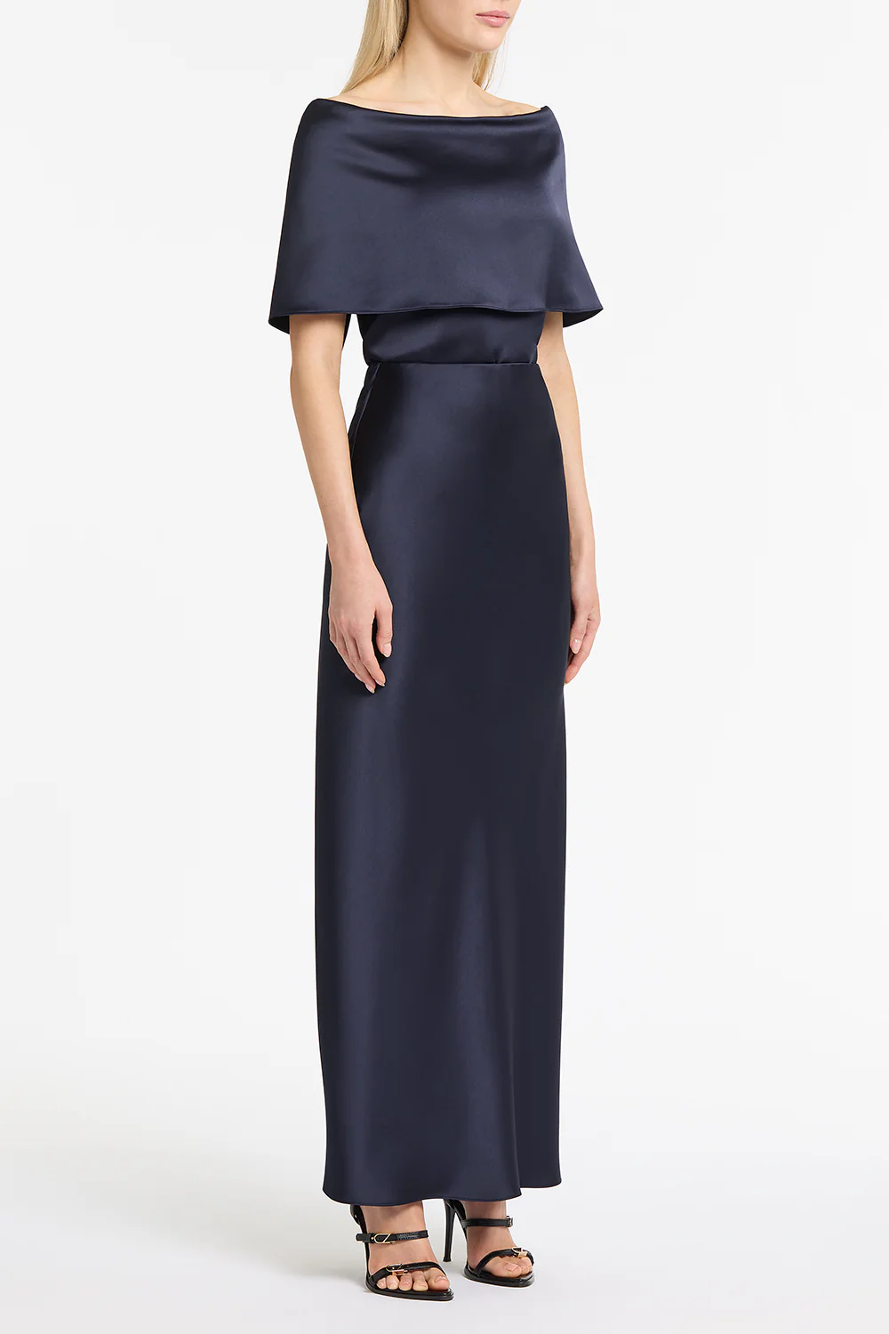 MIDNIGHT SATIN OFF SHOULDER TOP - Image 2