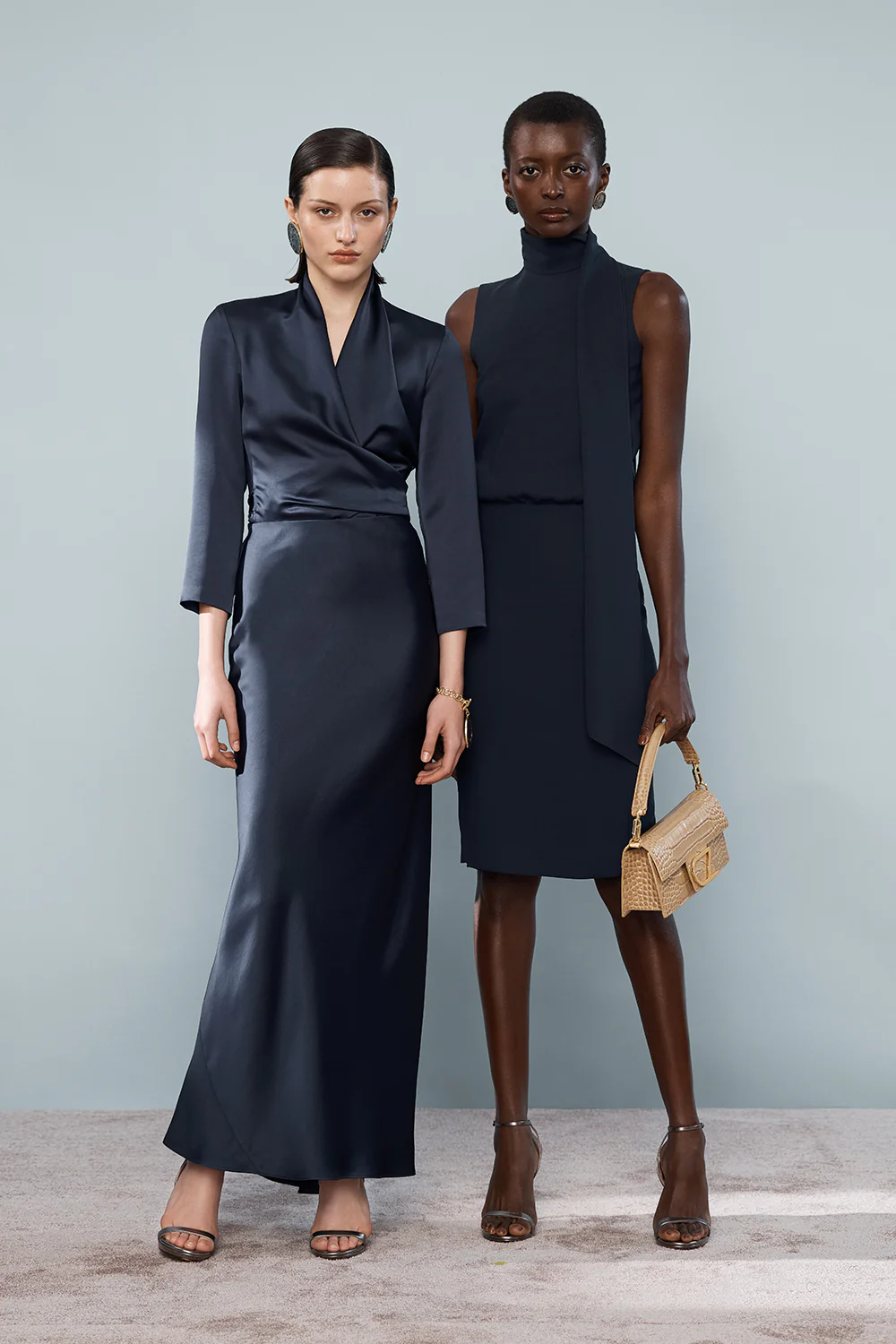 MIDNIGHT SATIN WRAP TOP - Image 4
