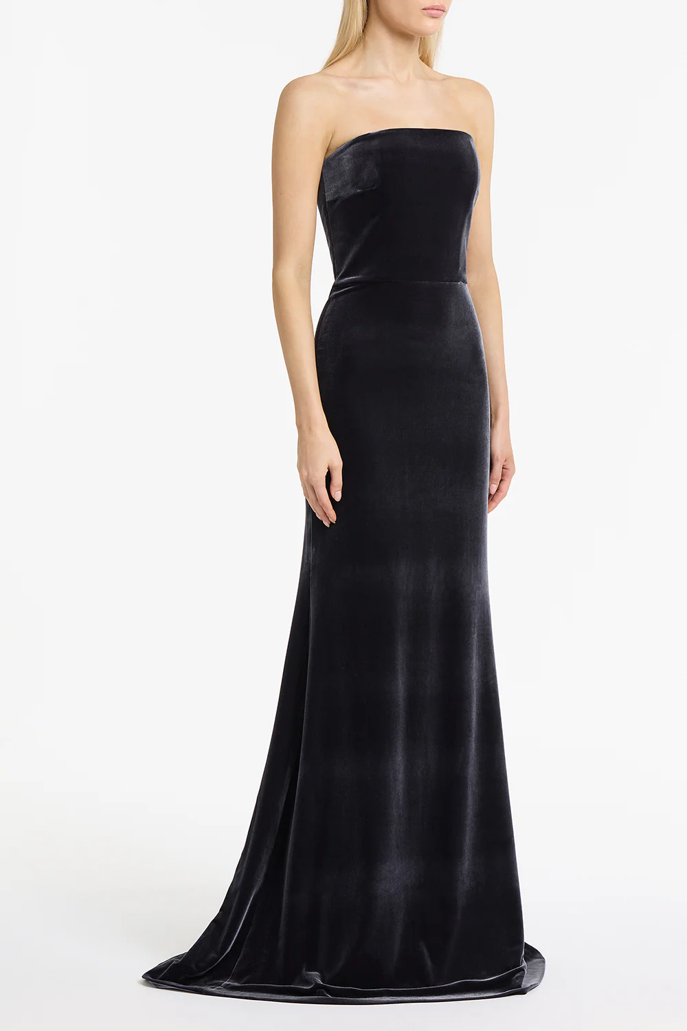 MIDNIGHT VELVET STRAPLESS GOWN - Image 2