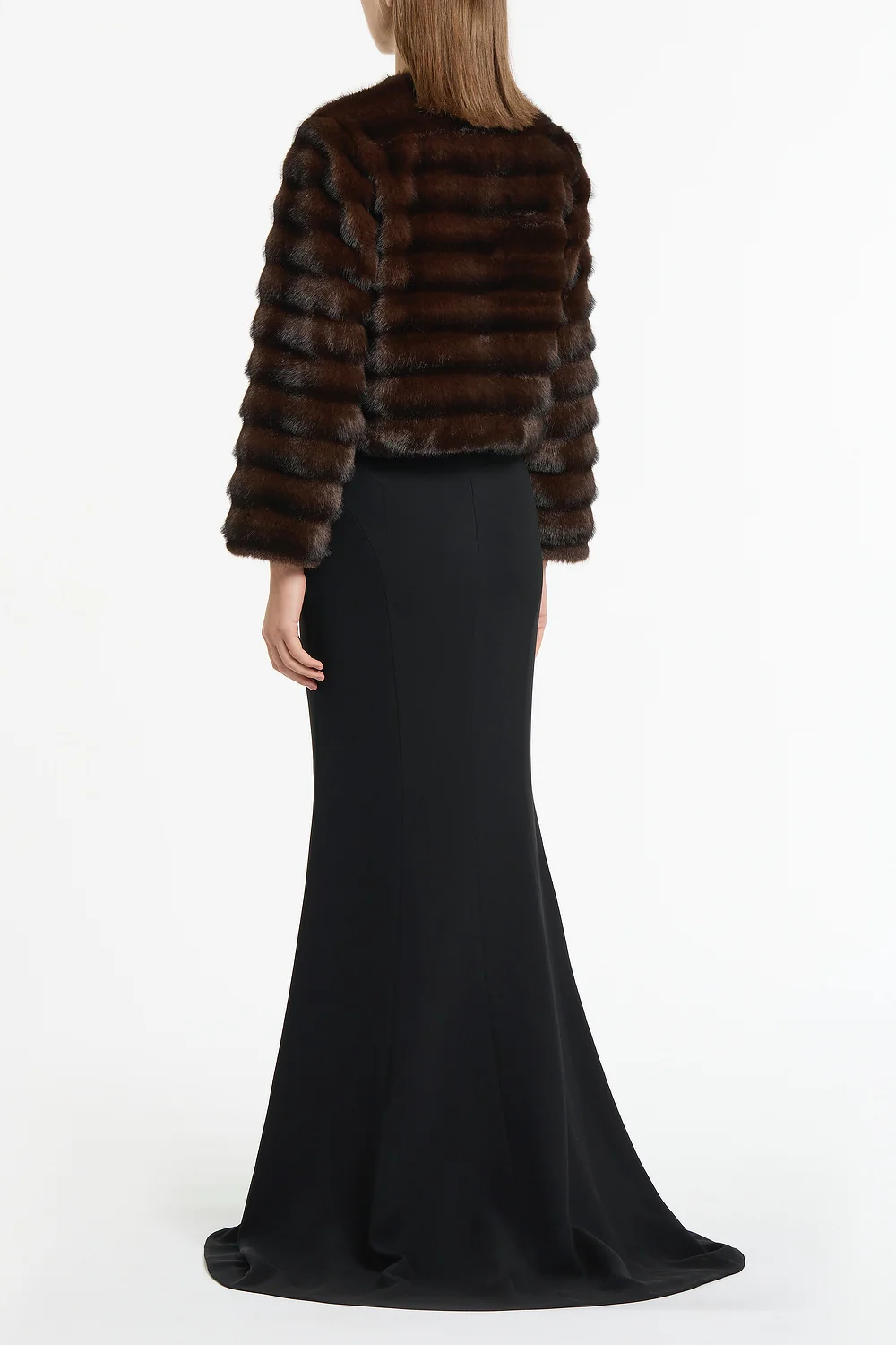 MOCHA CROPPED FUR JACKET - Image 3