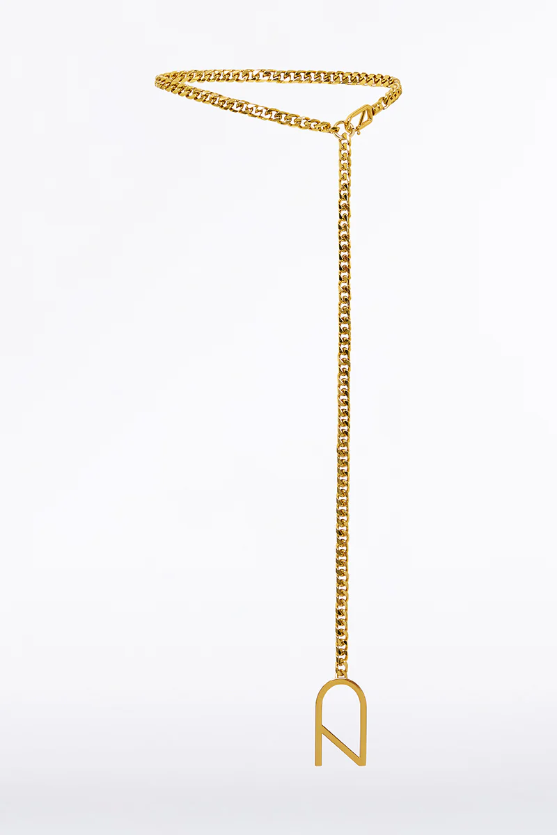 MONOGRAM CHAIN BELT