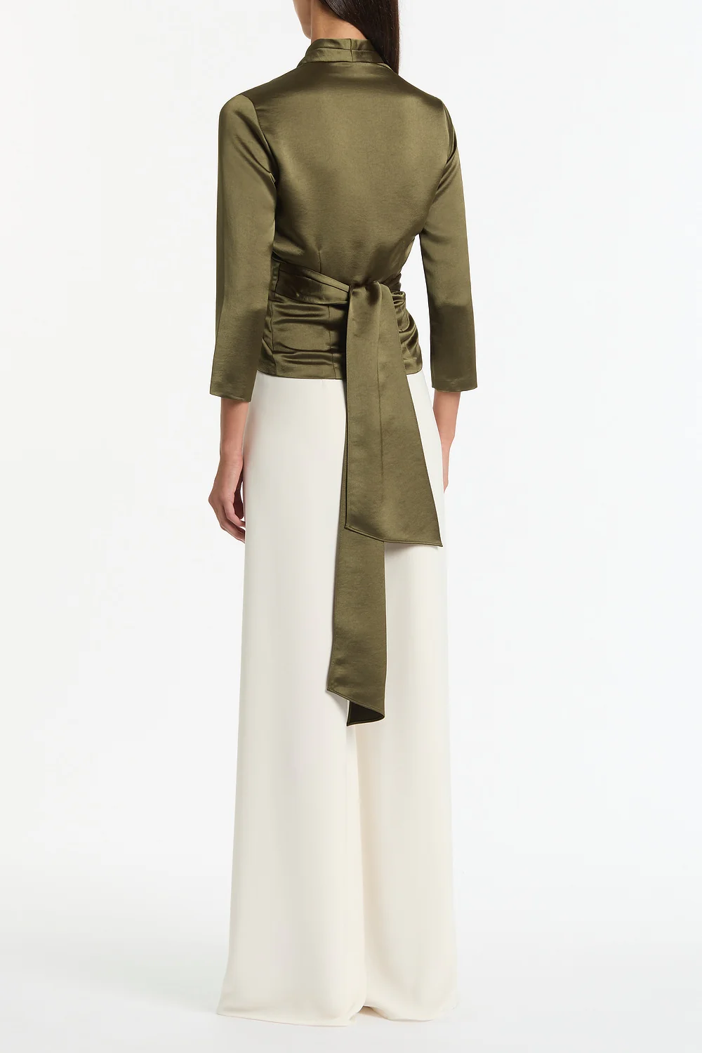 MOSS SATIN WRAP TOP - Image 2