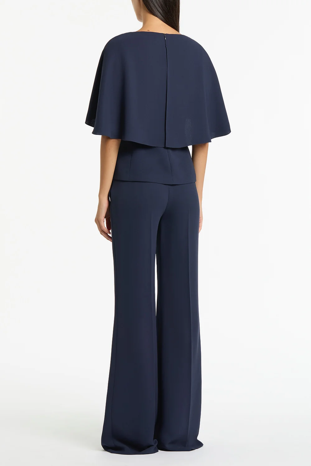 NAVY CREPE CAPE TOP - Image 3