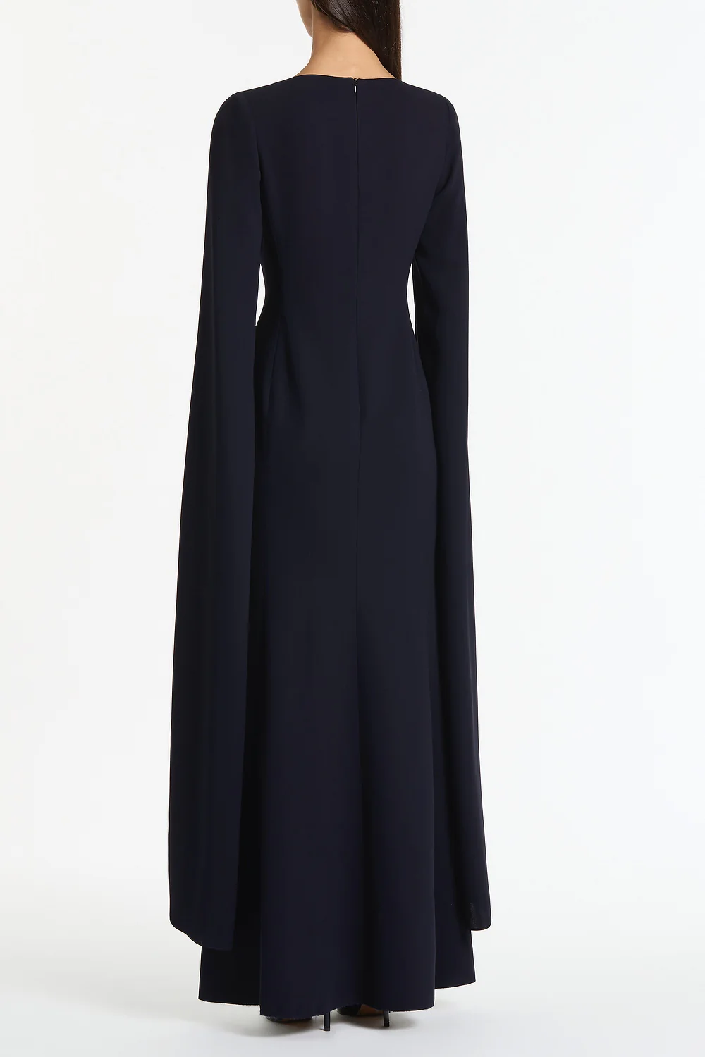 NAVY CREPE CELEBRATION SLEEVE GOWN - Image 2