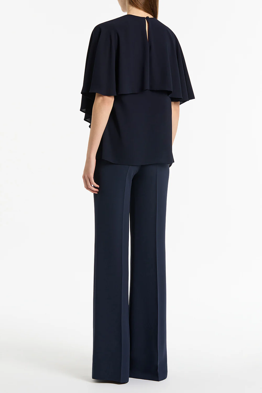 NAVY GEORGETTE CASCATA TOP - Image 2