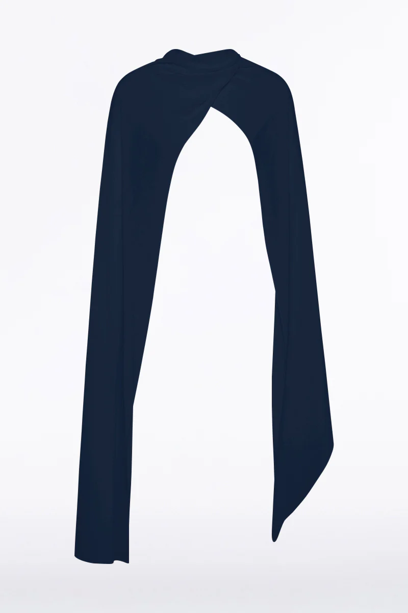 NAVY GEORGETTE SCARF - Image 5