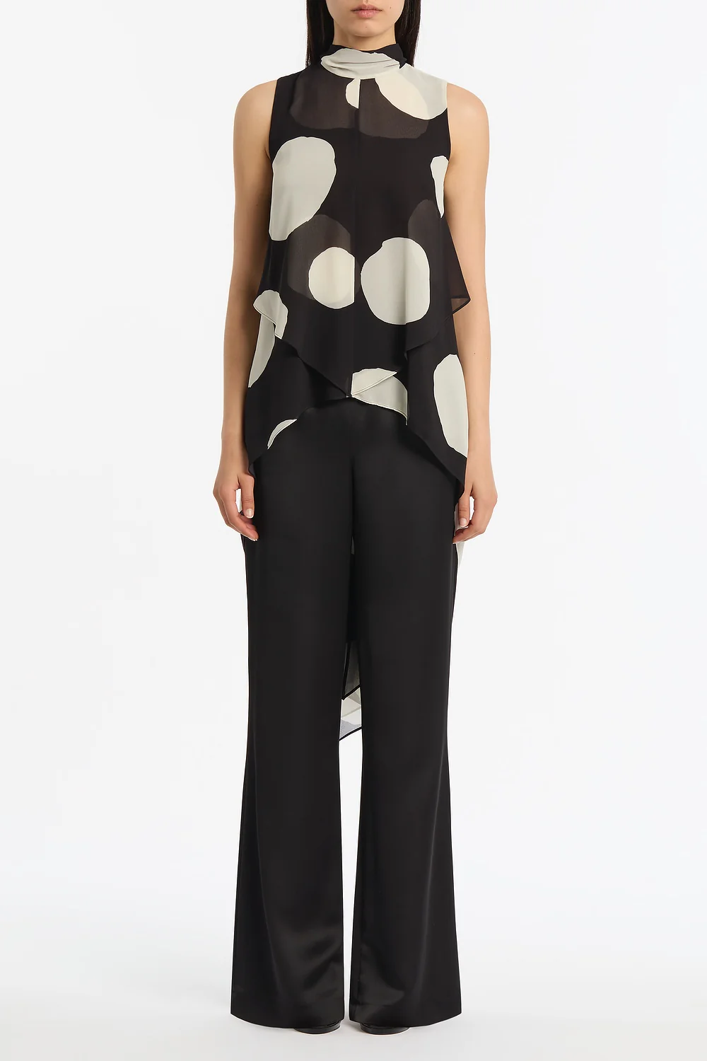 NOIR SPOT TIE NECK TOP - Image 4