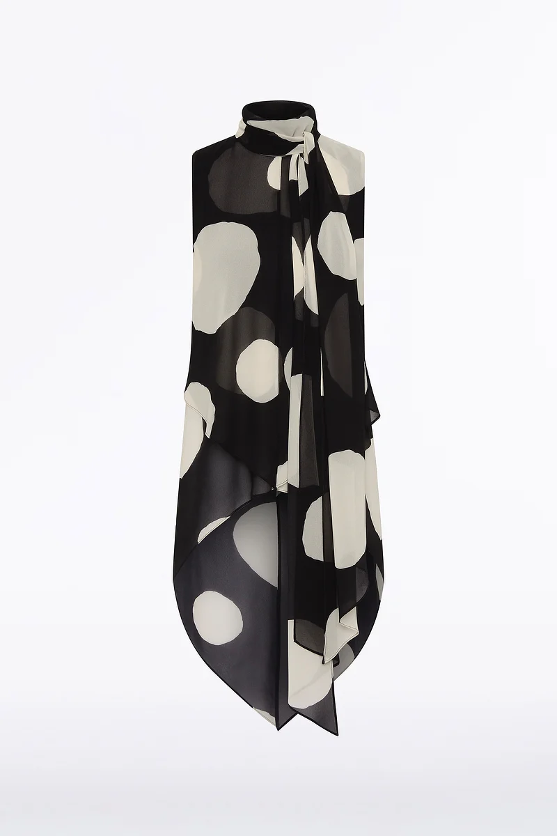 NOIR SPOT TIE NECK TOP - Image 7