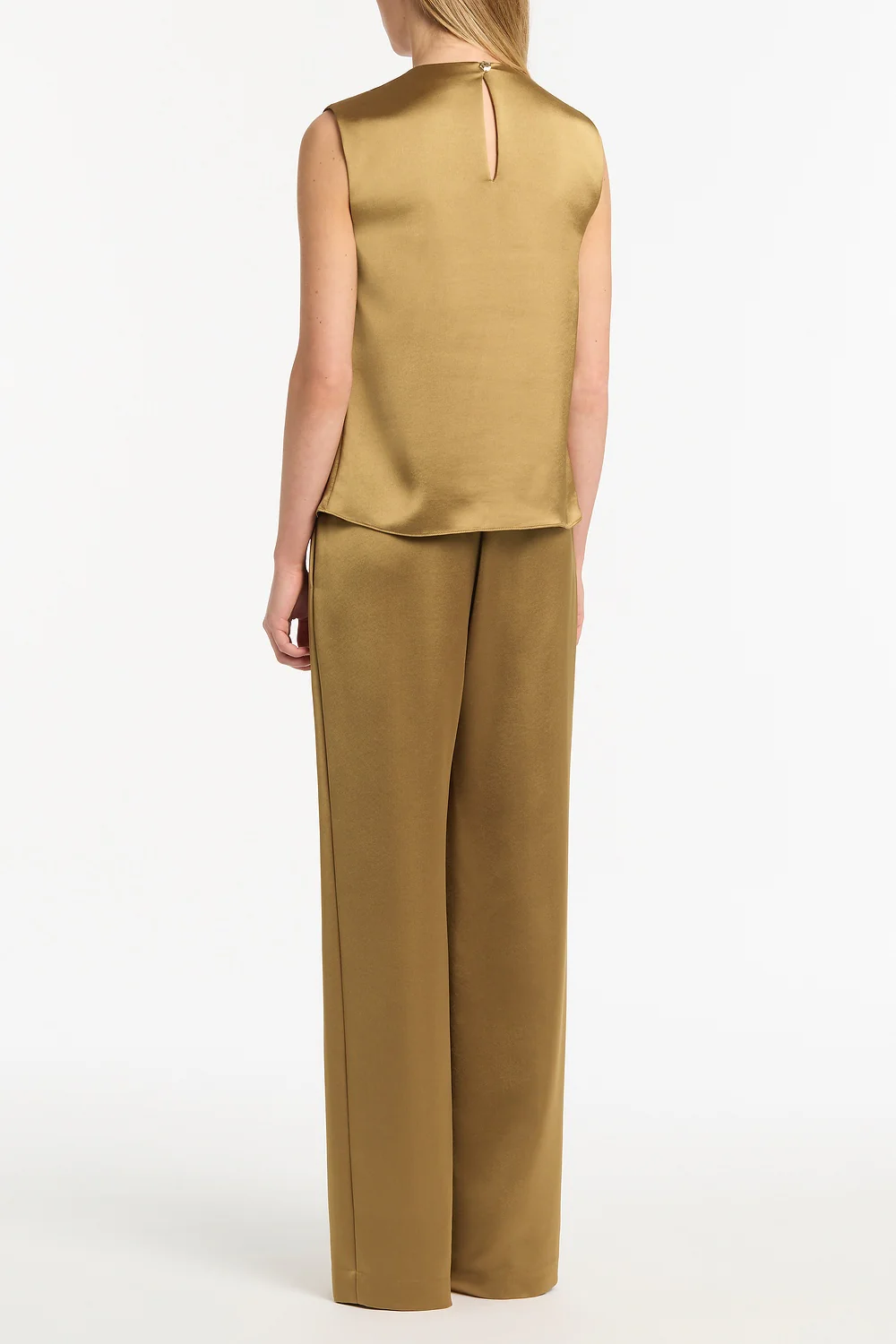 OLD GOLD LUSTRE SATIN ELASTIC PANT - Image 3